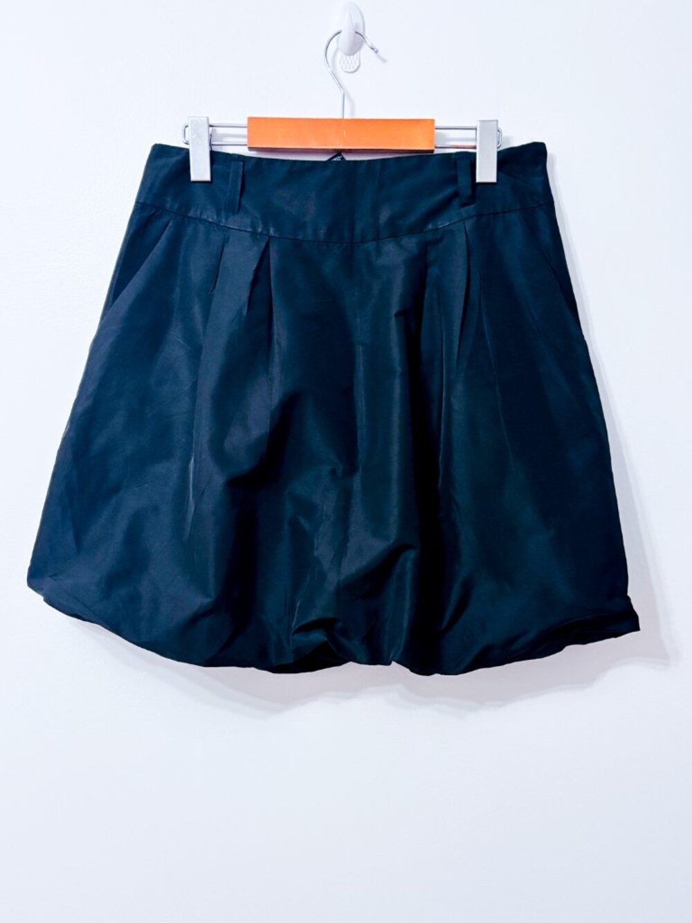 BEDO Black Bubble Mini Skirt Pleated Full Voluminous Party Medium